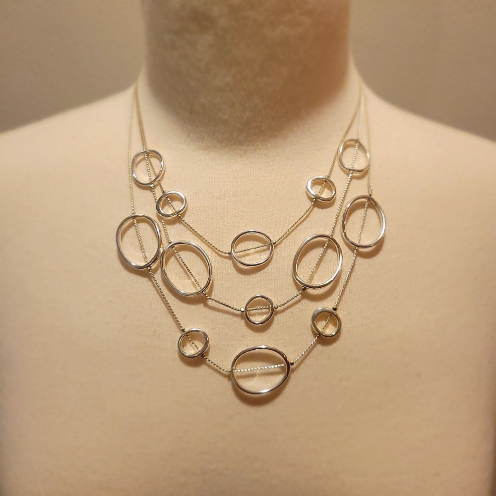 Chico's Silver Circle Necklace